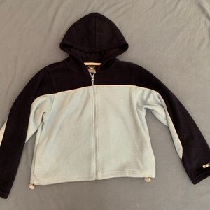 Cheetah Blue Zipper Fleece Hoodie Jacket Clothes